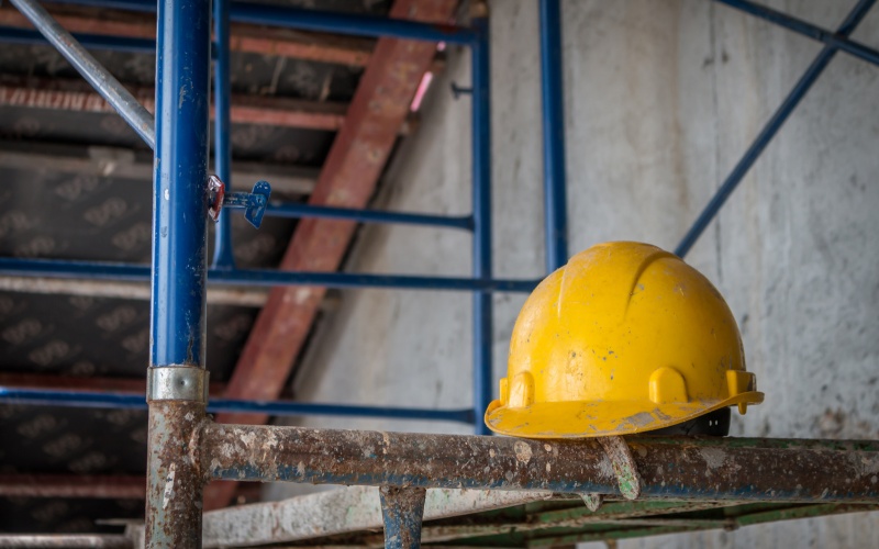 Hardhat on a construction site.