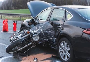 motorcycle accident, stock photo